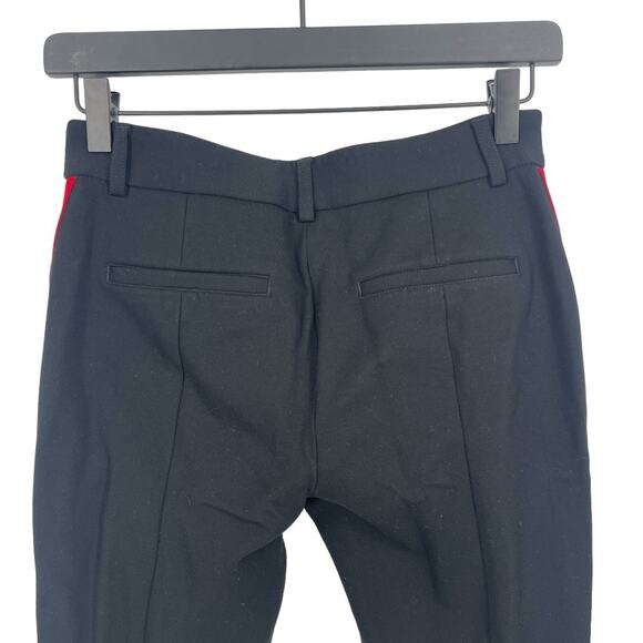 Express Women’s Black Red Racing Stripe Skinny Mid Rise Stretch Pants Size 2R - Picture 8 of 9